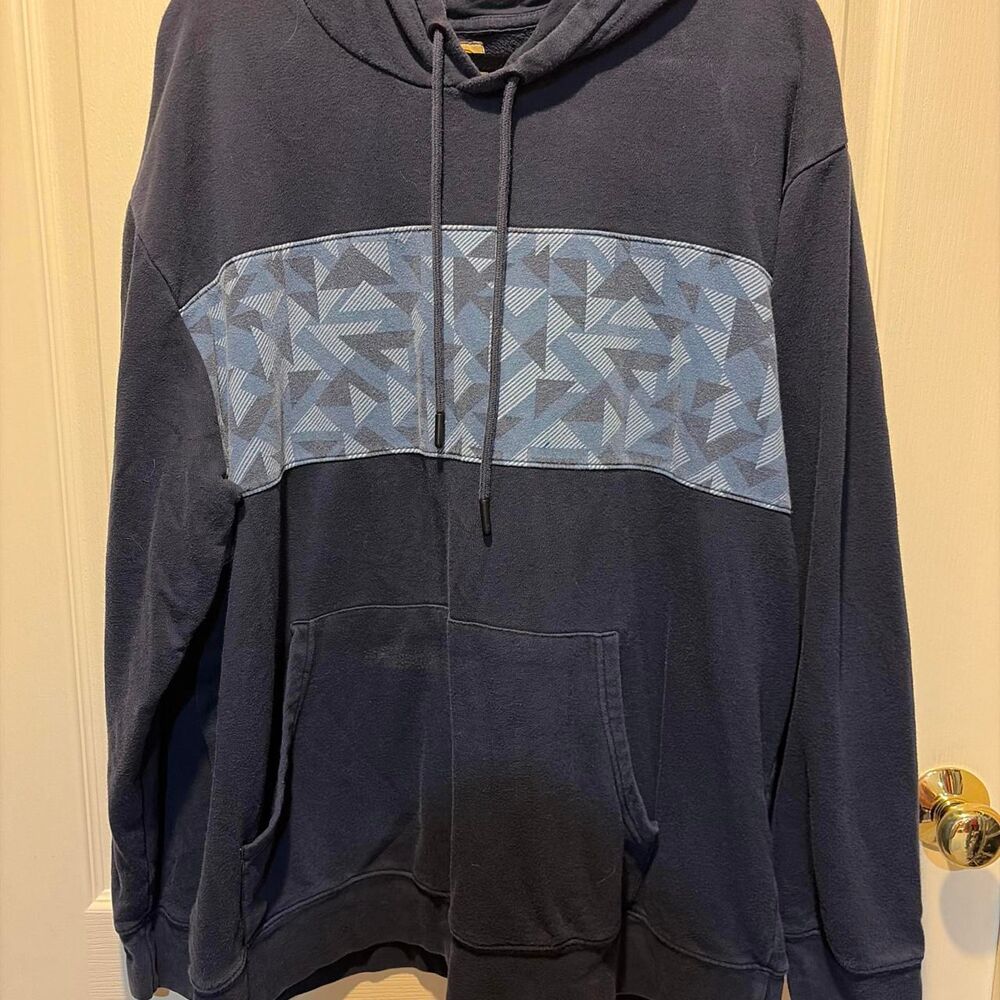 Unbranded Men's Navy and Blue Hoodie